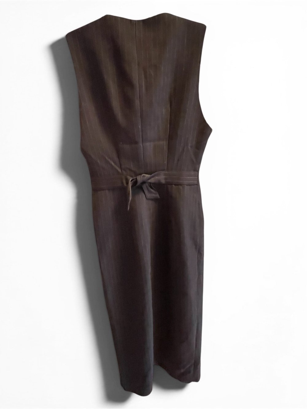 Bally Brown Pinstripe Button-Front Midi Dress - Picture 5 of 13